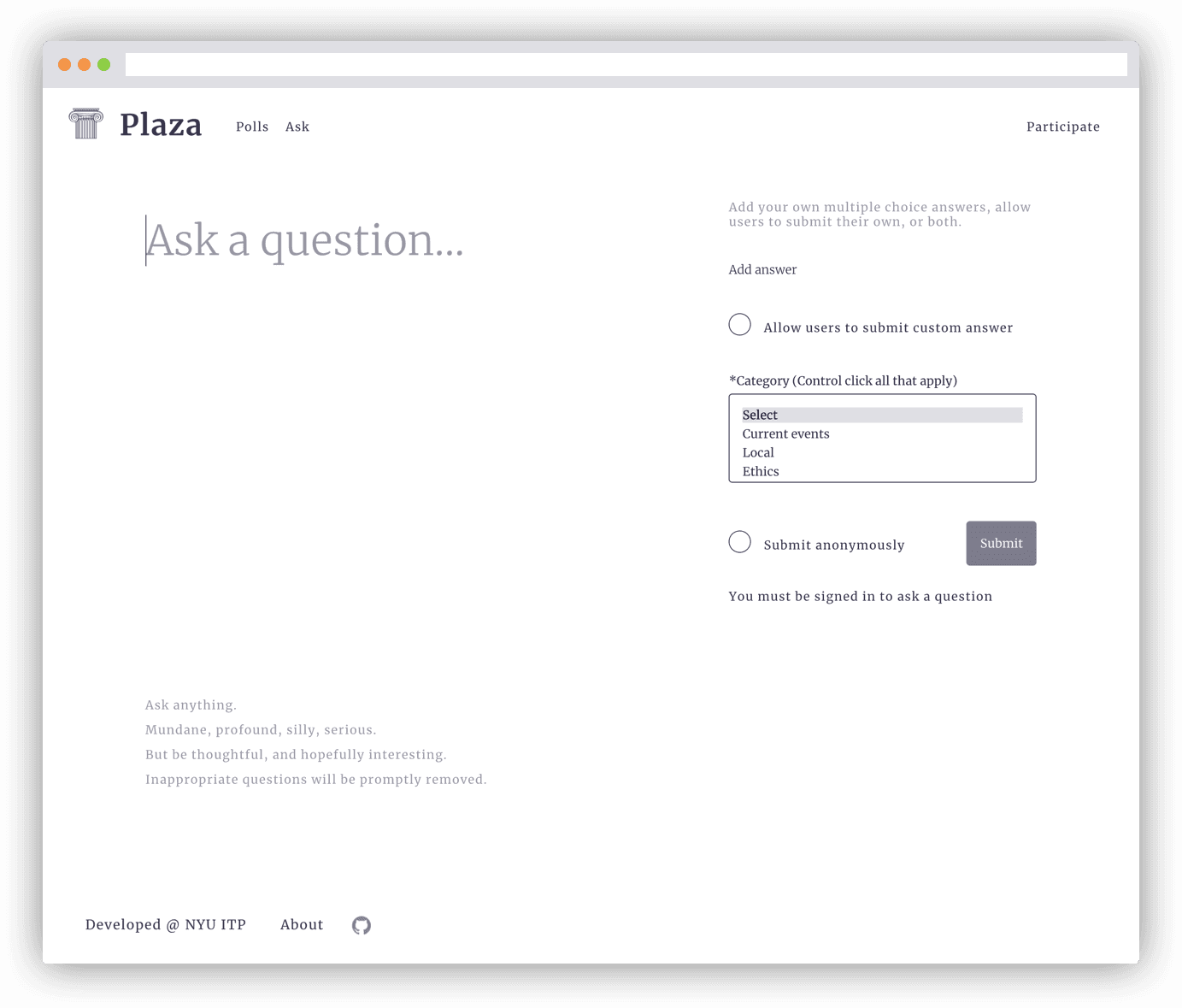 Ask a question